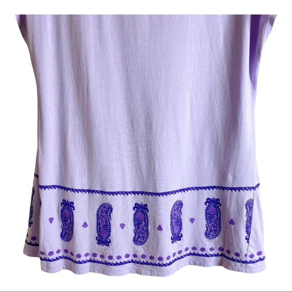 Uniqlo x Anna Sui Women Short Sleeve Tunic Purple - Picture 6 of 9